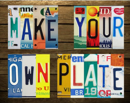United States License Plate Art Handcrafted License Plate Art