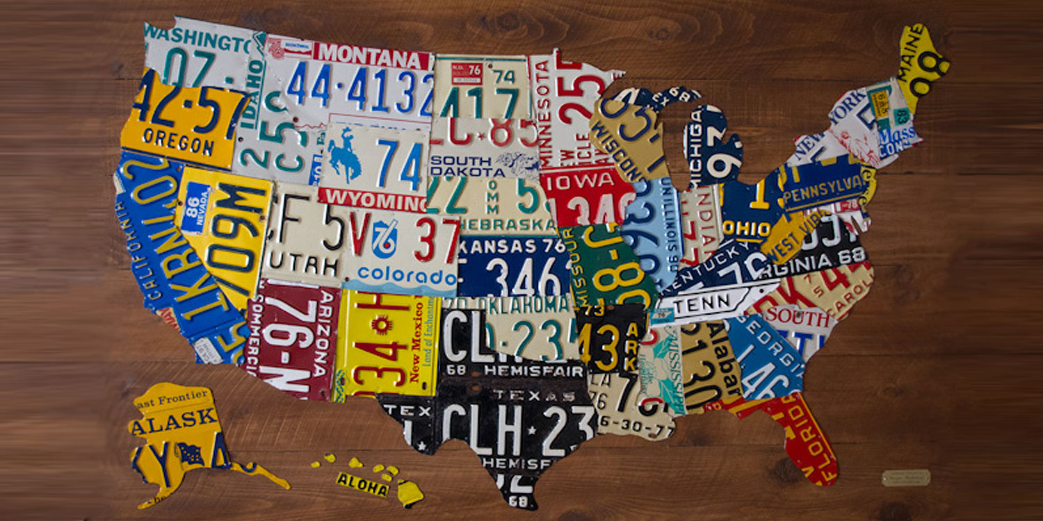 United States License Plate Map